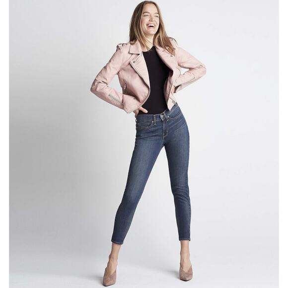 Yummie Denim Skinny Crop Jeans Women's Size 33 Stretch Mid Rise 26”Inseam - Picture 1 of 11